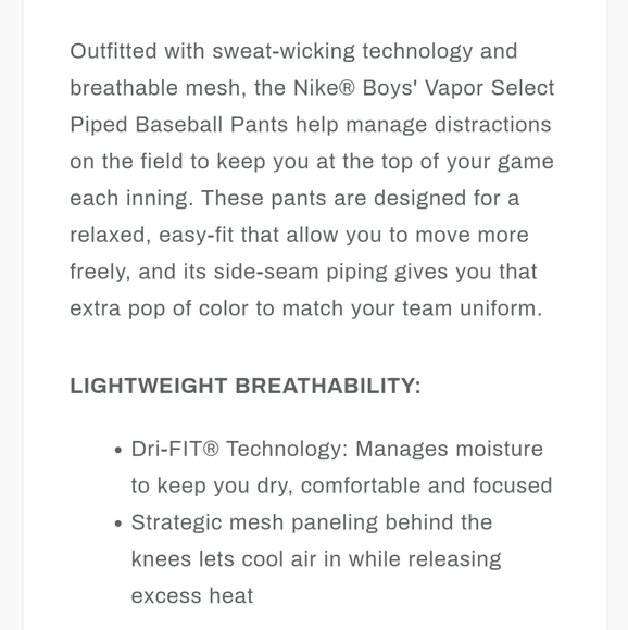 Nike Bottoms | Nike Youth Stock Vapor 